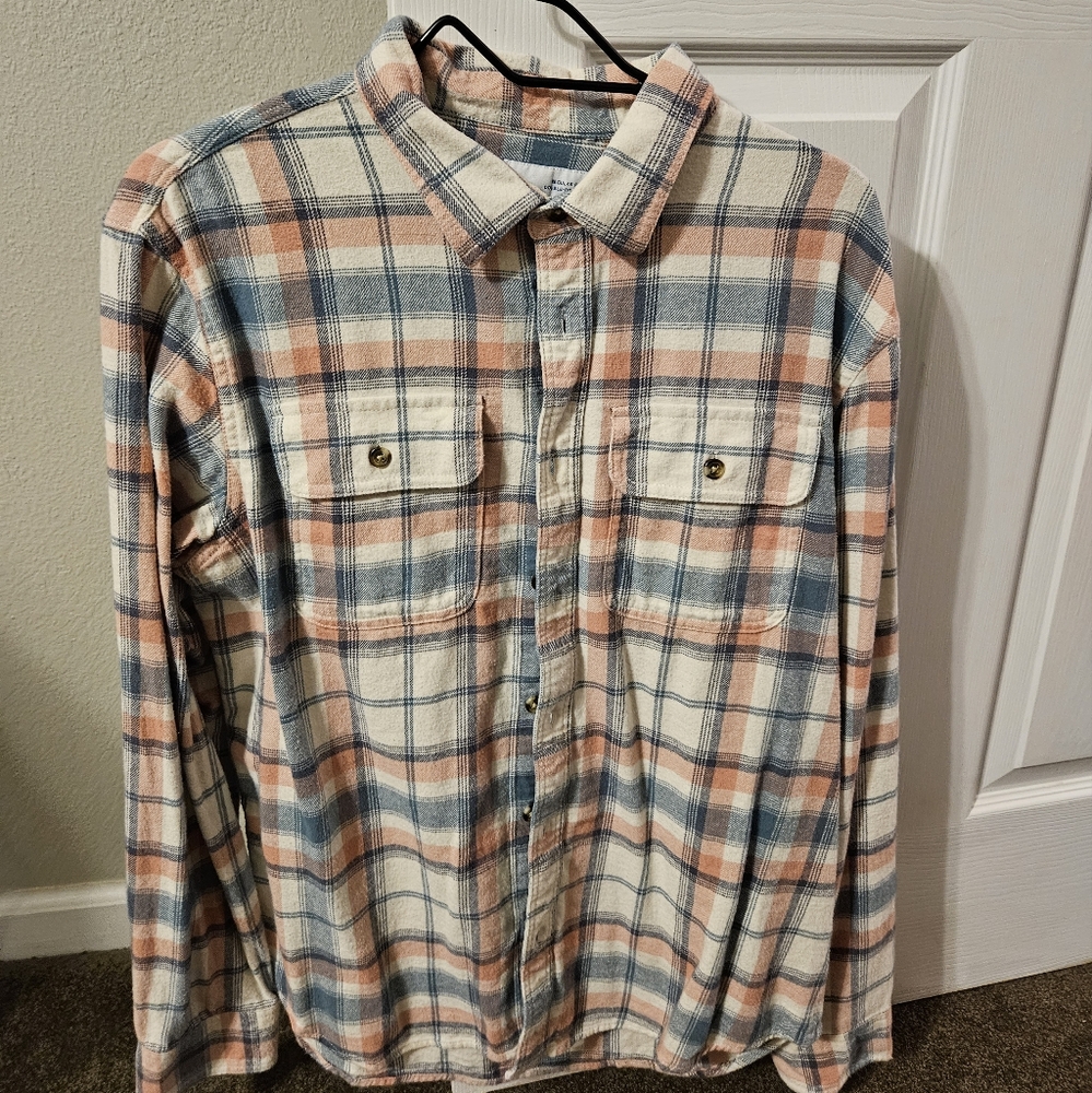 Pink and Blue Flannel Old Navy